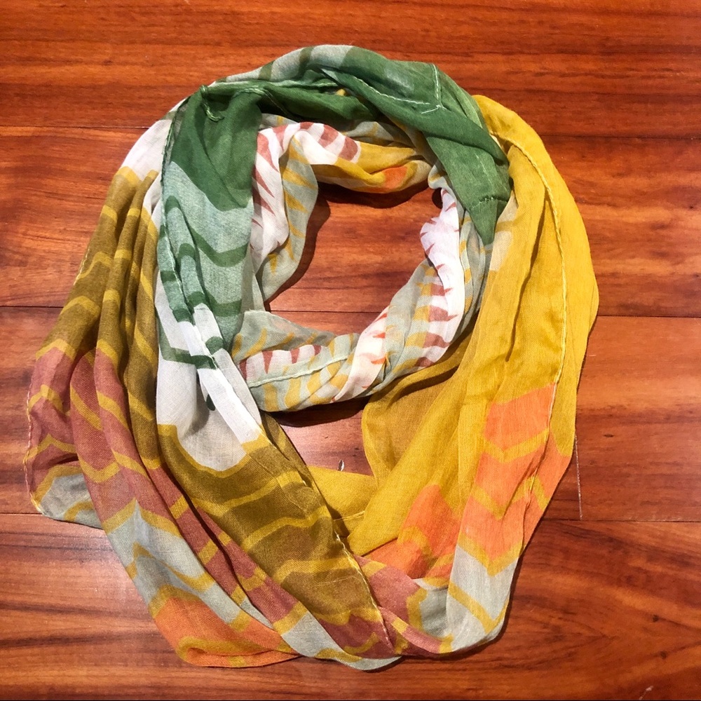 Mixed Print Infinity Scarf